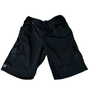 Zoic Ether MTB Shorts Men’s XL Black 12” Inseam Cycling Mtn Bike Lightweight